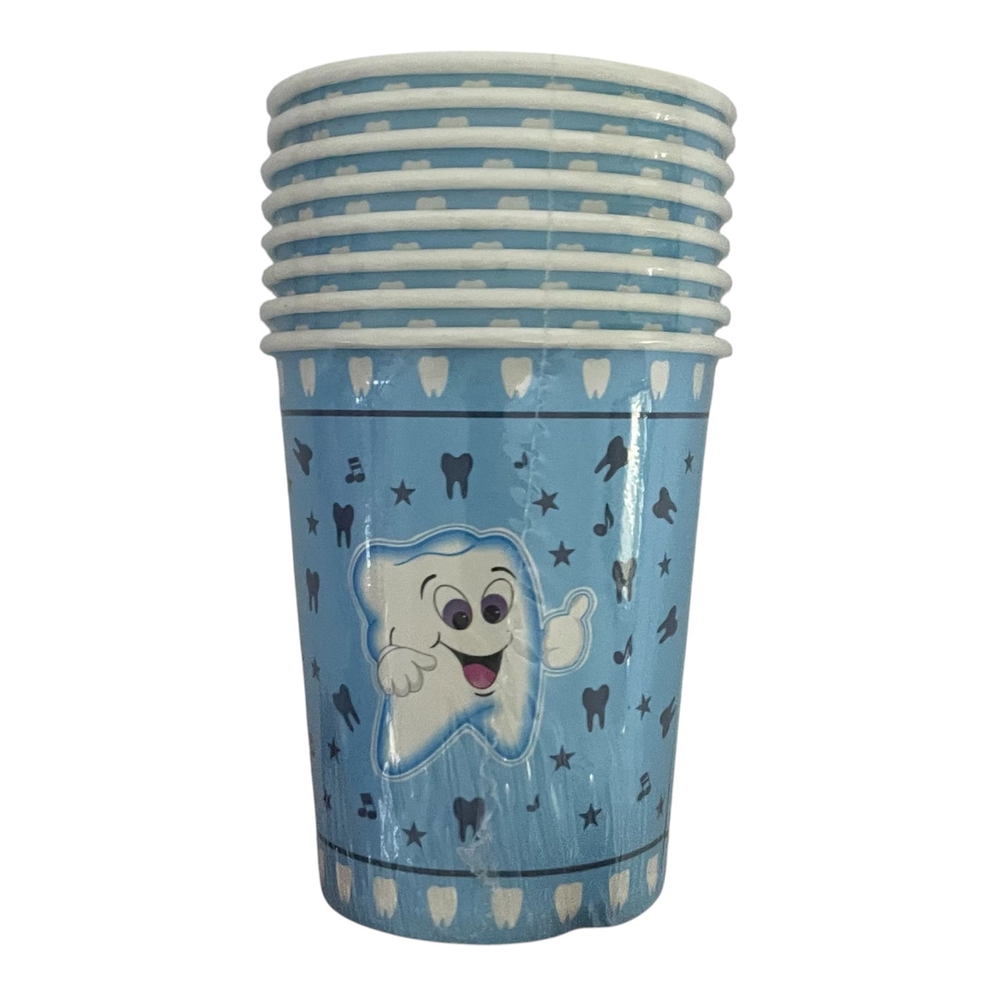 Blue First Tooth Cups - 8 Pcs
