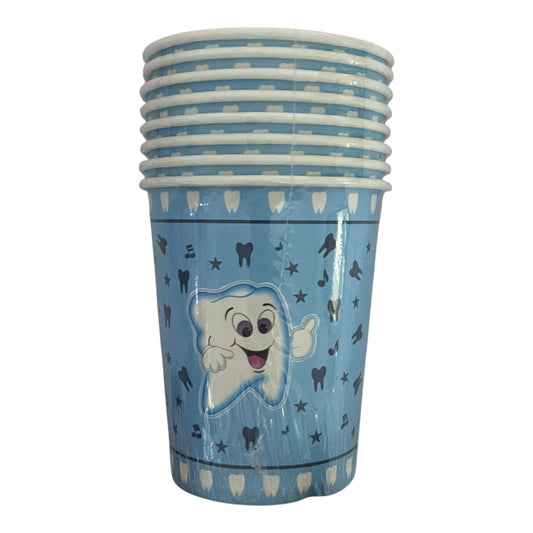 Blue First Tooth Cups - 8 Pcs