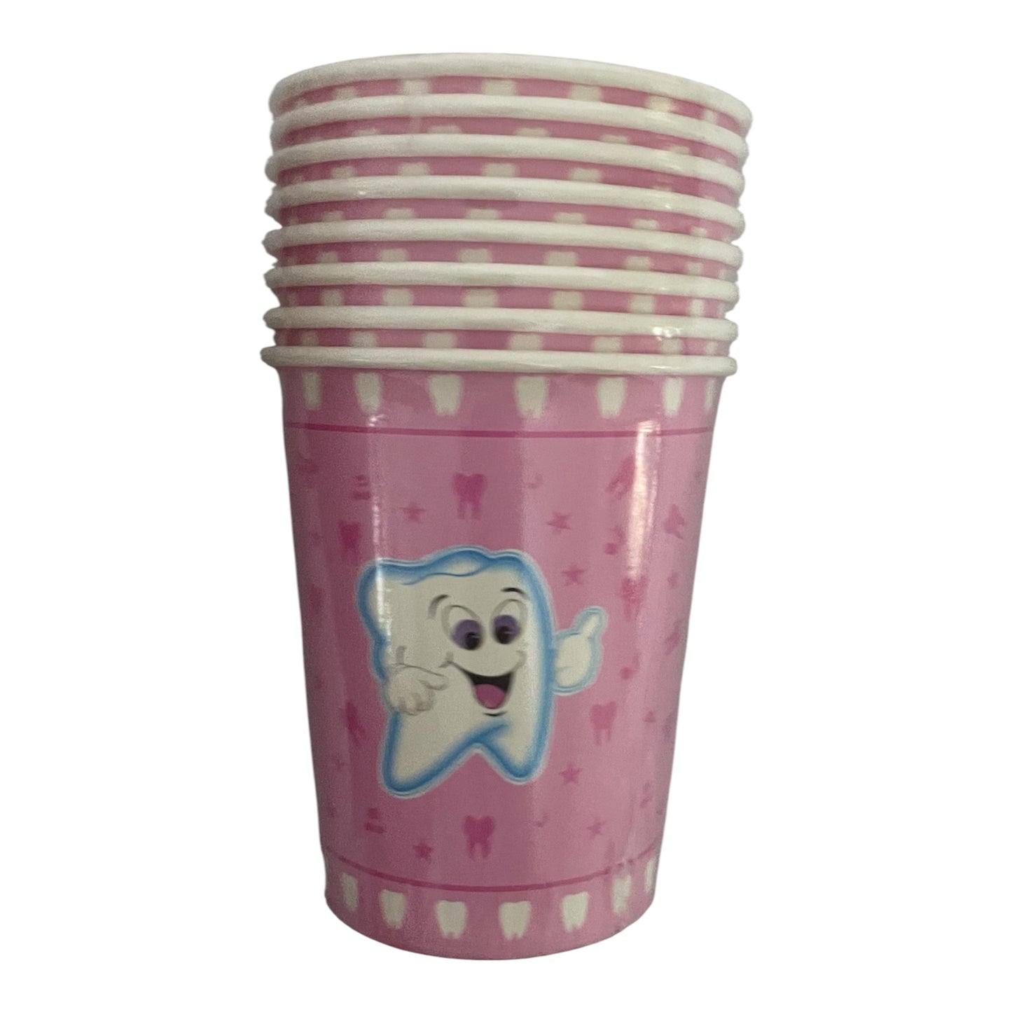 Pink First Tooth Cups - 8 Pcs