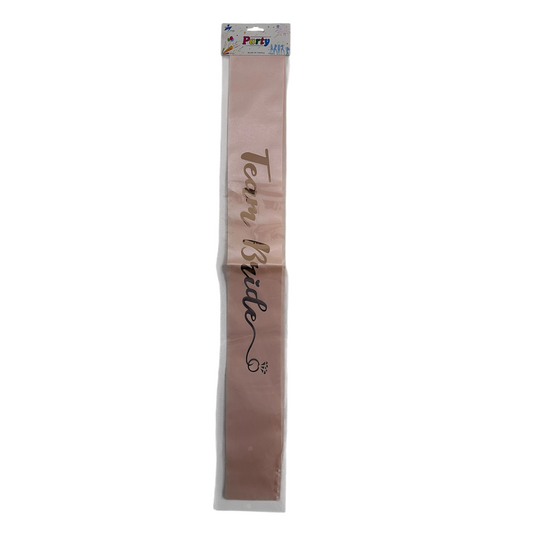 Gold Team Bride Sash