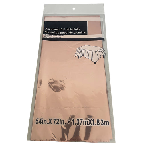 Metallic Rose Gold Tablecover - 137*183cm