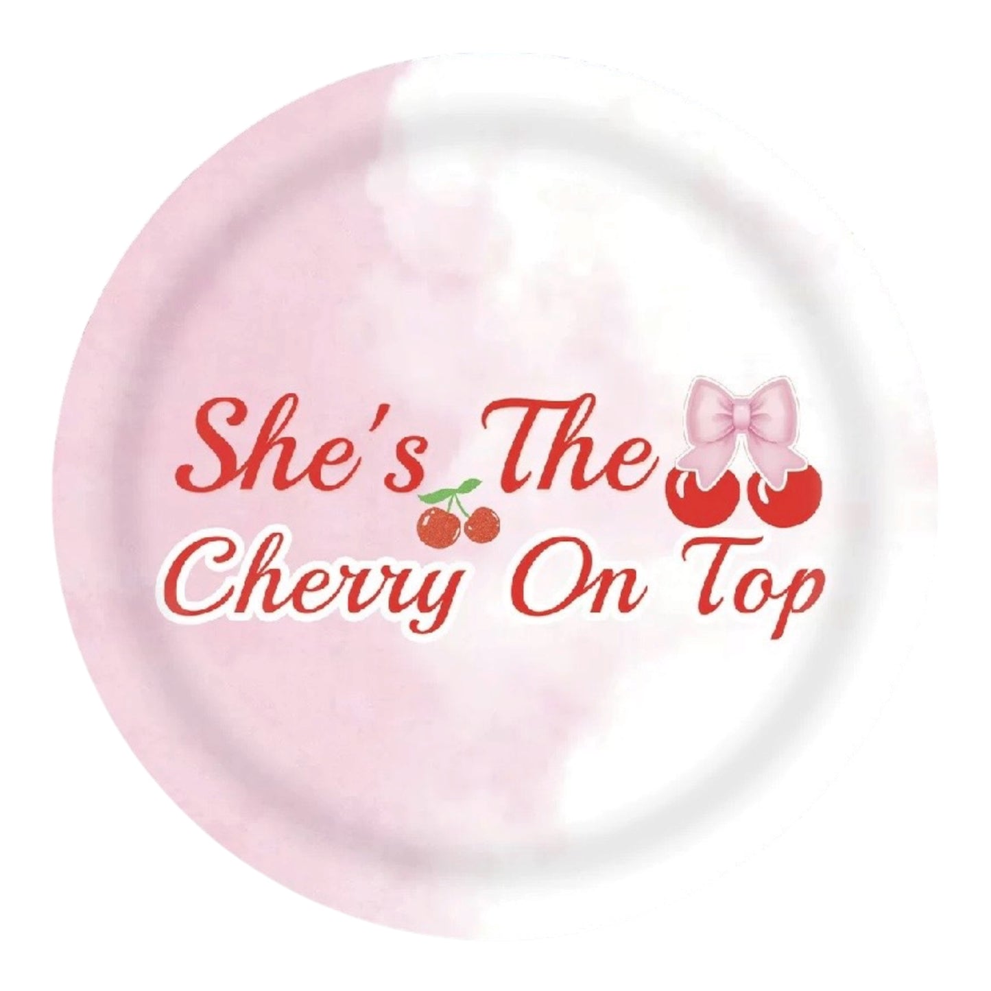 Cherry Big Plates - 10  Pcs