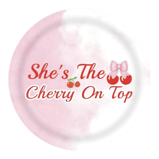 Cherry Big Plates - 10  Pcs