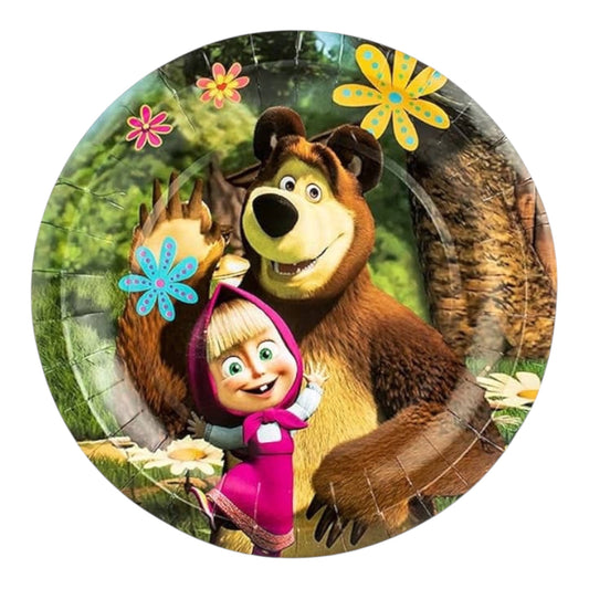 Masha And The Bear Big Plates - 10 Pcs